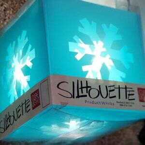 Snowflake Silhouette Hanging Cube Light